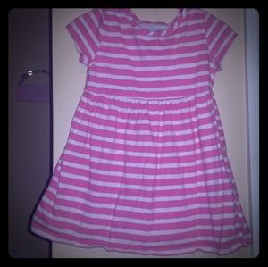 2T Old Navy Pink & White Striped Dress